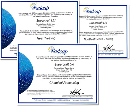 NADCAP certificates